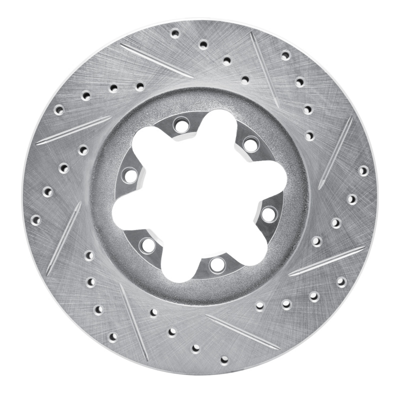 Chevrolet Colorado Brake Rotor (1) - Front Right - R1 Concepts - Drilled & Slotted - Silver - `04-`08